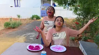 Eating Challenge 👍Dragon fruit 😋 Kutty chef Diya 👩‍🍳 challange 