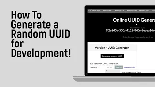 How to Generate a Random UUID for Development easy