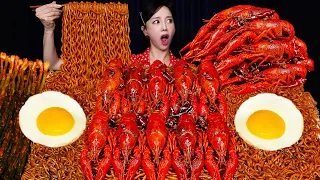 🦞얼얼한 마라롱샤 & 소기름에 튀긴 짜장라면 짜르르 🍜 먹방 Spicy Mala Crawfish & Zzhajang Ramen! Ssoyoung ASMR