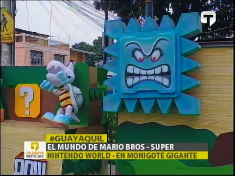 El Mundo de Mario Bros Super Nintendo World - en monigote gigante