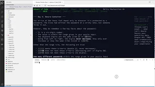 AdventOfCode 2019 Day 4 with InterSystems ObjectScript in VSCode