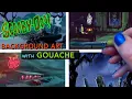 Painting Scooby Doo Backgrounds with Acrylic Gouache Watch as I Attempt 4 Replicants at One Time
