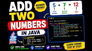 Add Two Numbers in Java User Input Scanner Explained