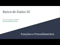 Funcoes Functions PostgreSQL