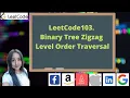 LeetCode103 Binary Tree Zigzag Level Order Traversal WhiteBoard FAANG Interview Questions