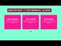 Bootstrap Testimonial Carousel Bootstrap Tutorial for Beginners