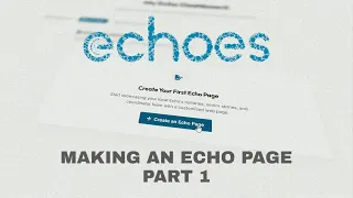 Page Editor Tutorials - How To Make And Customize Your Echo Page