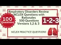 100 Respiratory Questions and Answers Respiratory System Nursing Exam Questions Test 1 2 3