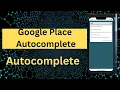 React native google Places autocomplete
