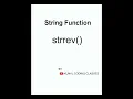 Strrev function in c programming