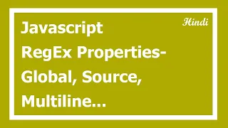 83 Regular Expression Properties in Hindi RegEx tutorial in Hindi