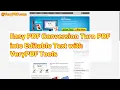 Easy PDF Conversion Turn PDF into Editable Text with VeryPDF Tools