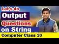 Output Questions in Java String Character based ICSE Computer