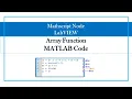 Array Function MATLAB Code Mathscript Node LabVIEW LabVIEW Programming