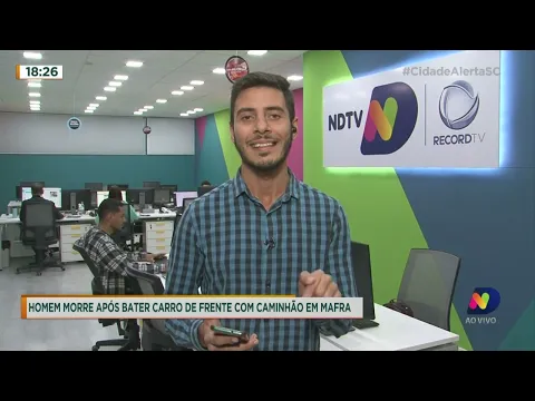 Homem morre após colidir de frente com caminhão em Mafra