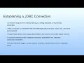Establishing a JDBC Connection Lecture 54 Demonstration XXI