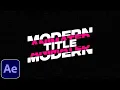 Split Typography Animation Tutorial in After Effects Creative Typography Split-Stack Text