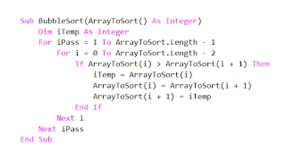 Bubble Sort 3 - VB NET Implementation