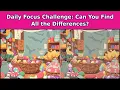 Daily Focus Challenge Easter Basket Table 4 Puzzles Find All the Differences in 90s Each