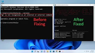 How to fix ng is not recognized as an internal or external command for in Windows 11