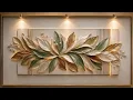 Luxury LED Leaf Wall Art 4K Elegant Botanical Wall Decor Modern Home Interior Design Ambience