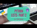Python List Manipulation Methods II