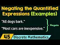 Negating the Quantified Expressions Examples