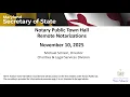 Notary Town Hall Remote Notarizations 11-10-2025