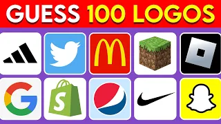 Guess the Logo in 3 Seconds | 100 Famous Logos | Logo Quiz 2023