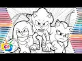 Sonic Knuckles and Shadow Sonic team coloring pages new