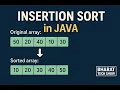 Insertion Sort Algorithm in Java Easy Explanation for Beginners Bharat Tech Show