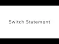Switch Statement in JAVA - English