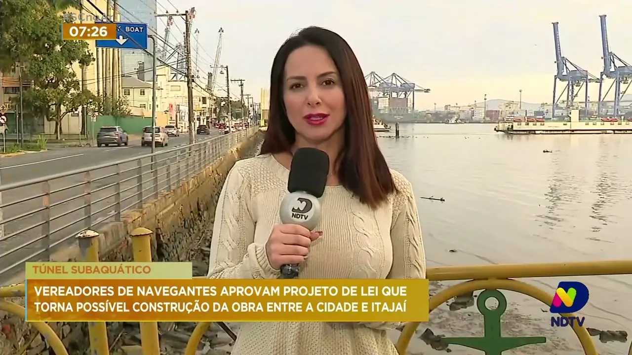 Vereadores aprovam projeto de lei que permite obras de túnel subaquático entre Navegantes e Itajaí