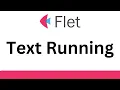 Flet Tutorial - Create Running Text Infinite