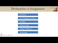 75 Declaration vs Assignment Summary