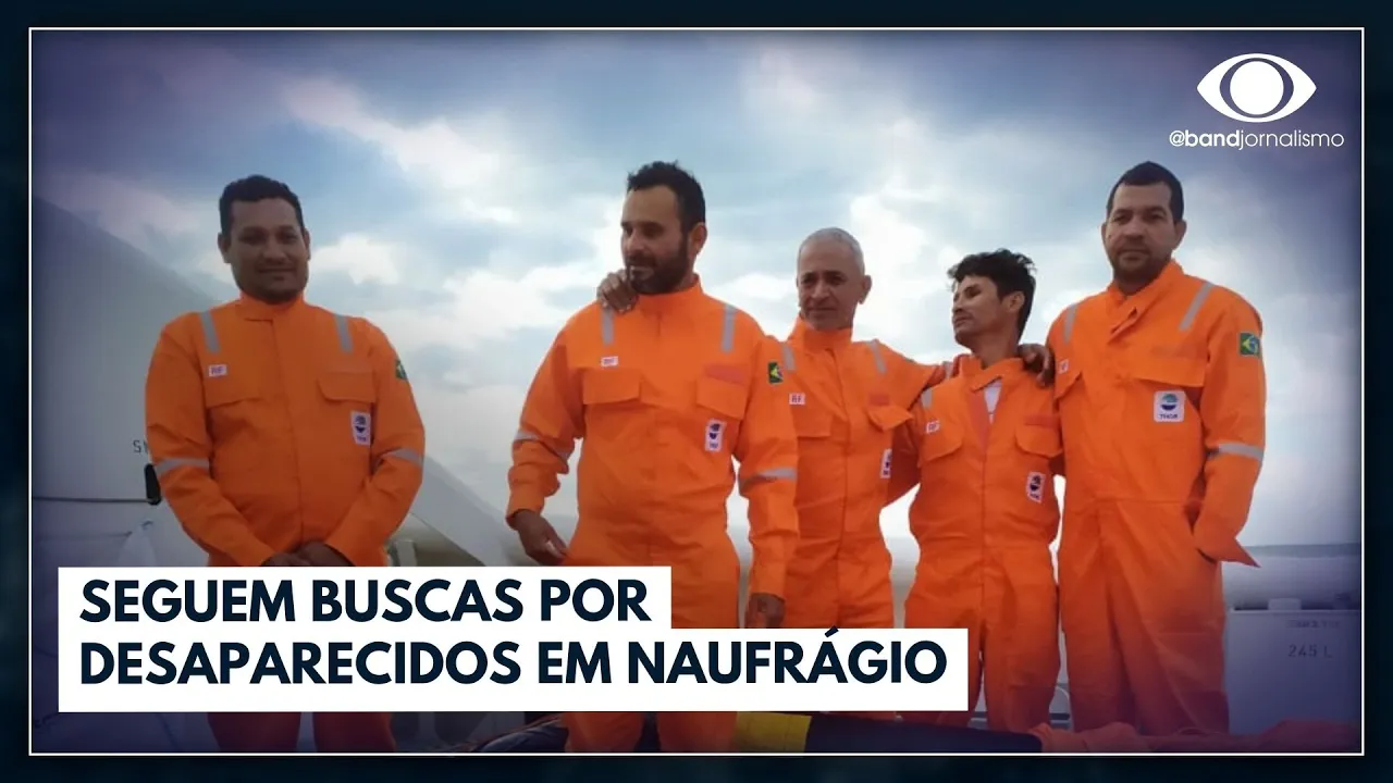 Seguem buscas por desaparecidos em naufrágio em Santa Catarina | Jornal da Band