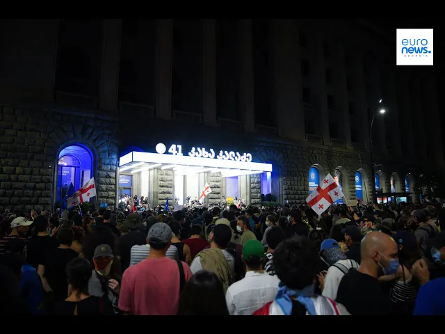 საპროტესტო აქცია კახა კალაძის საარჩევნო შტაბთან