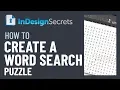 InDesign How-To Create a Word Search Puzzle Tutorial