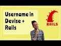 How to add a username to devise in Rails