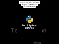 Top 5 Python Libraries You Need to Know Python Libraries Every Developer Should Master