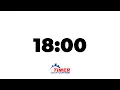 18-Minute Timer White Screen Countdown with Alarm
