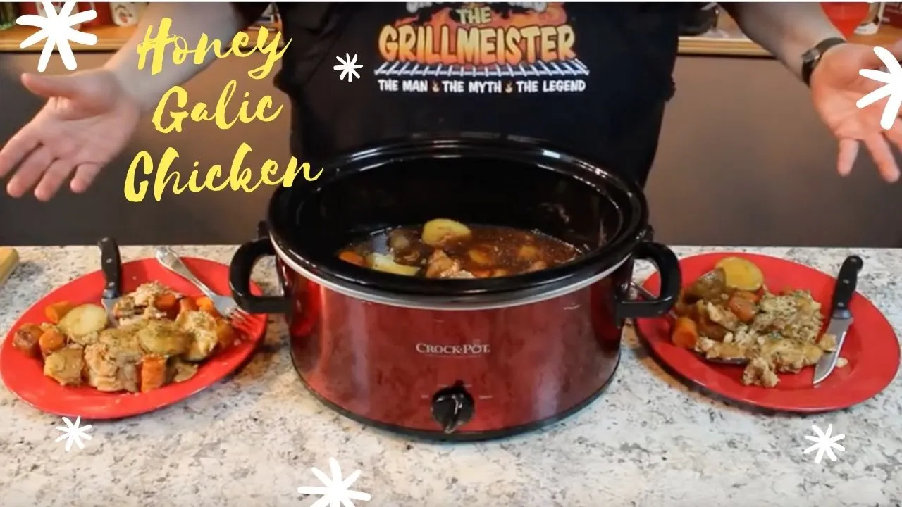 Slow Cooker Honey Garlic Chicken Thighs and Potatoes Recipe. 