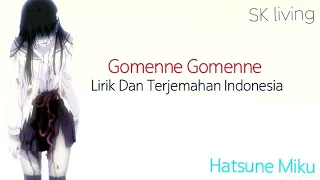 Download Hatsune Miku - Gomenne Gomenne| Lirik Dan Terjemahan Indonesia MP3