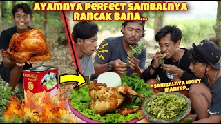 ayam bakar dalam kaleng cocol sambal hijau khas rumah makan padang