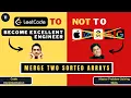 Merge Two Sorted Arrays Code Implementation Progression90