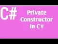 Private Constructor In C