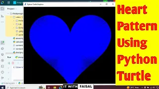 Blue Heart Shape Pattern Using Python Turtle Graphics Design Easy Python Drawing Art For Beginners