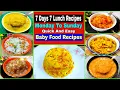 7 Days 7 Lunch Recipes For Baby 1-5 Years Monday To Sunday Meal Ideas Healthy Food Bites