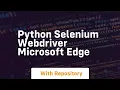 python selenium webdriver microsoft edge