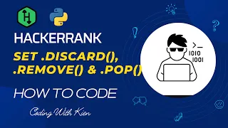 Set discard remove pop with Python HackerRank Challenge Problem Solving Coding With Kien